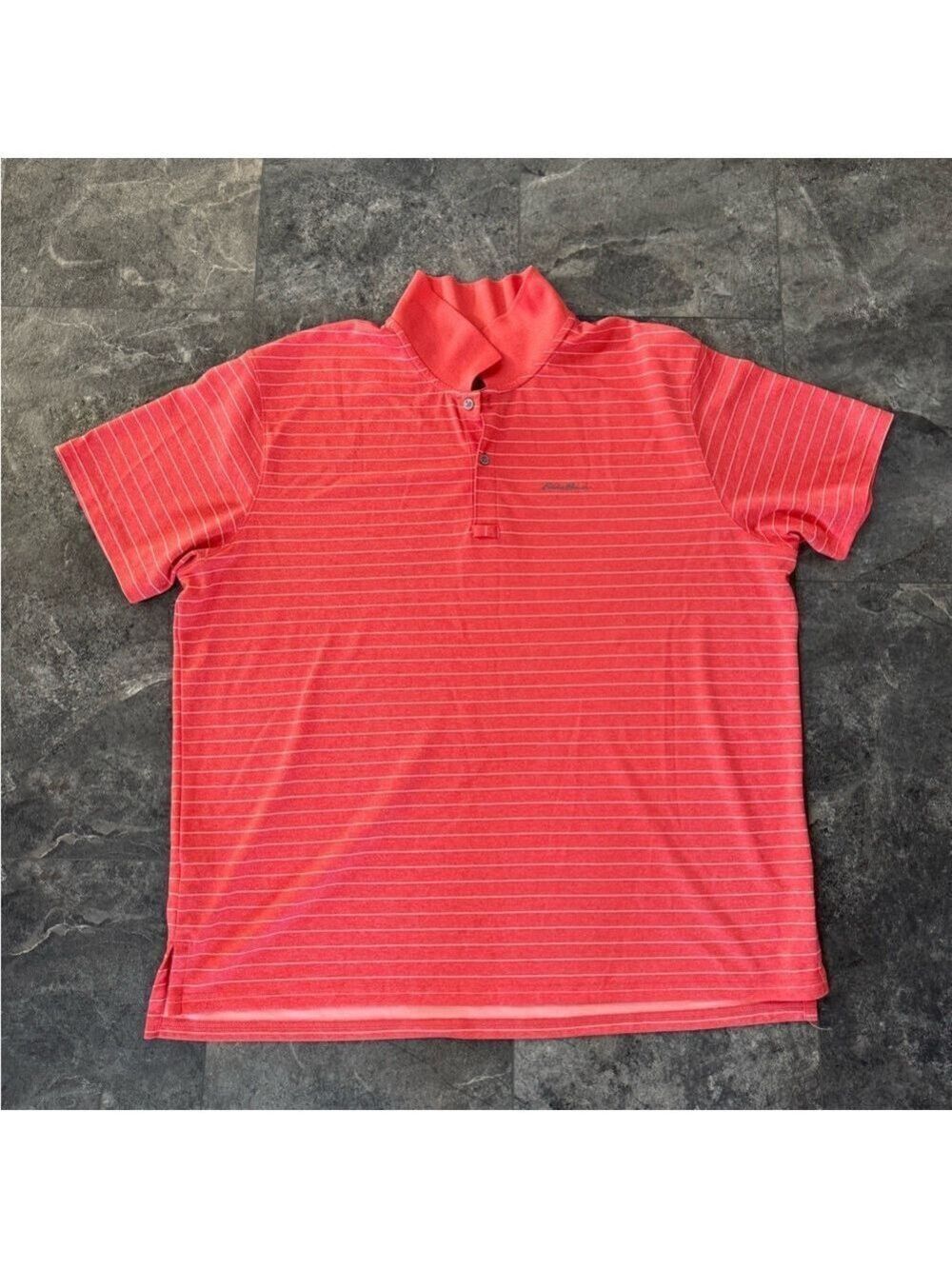 Eddie Bauer FreeDry Striped Short Sleeve Polo Shirt Size 2XL